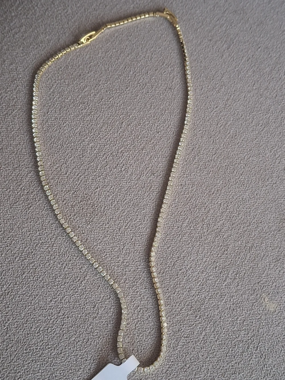 Elegant Gold-Tone Tennis Necklace - Women's Jewelry